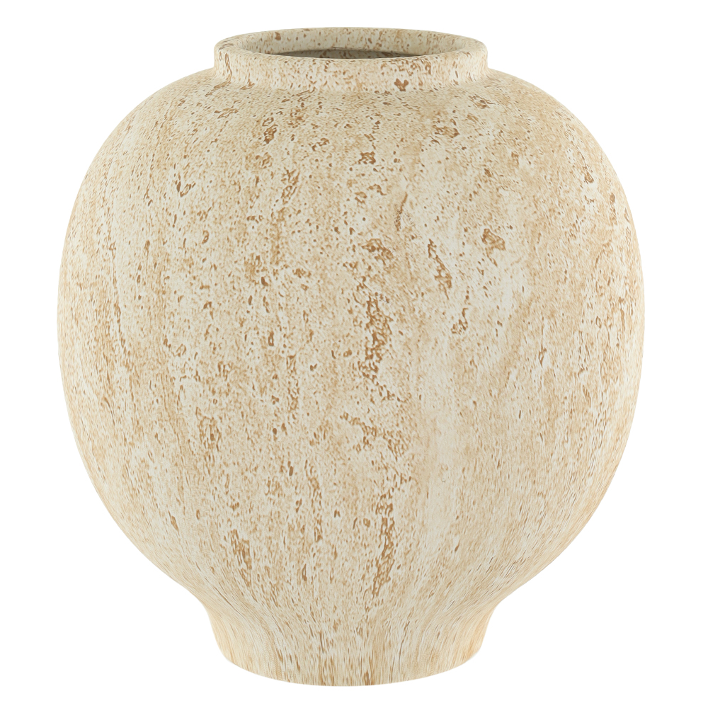 VASO DECOR CERAMICA EFEITO MARMORIZADO (BEGE) 19cm 18,2d