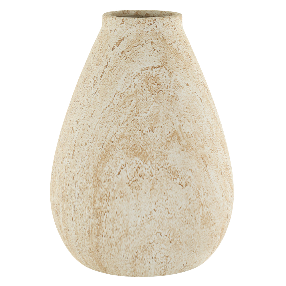 VASO DECOR CERAMICA EFEITO MARMORIZADO (BEGE) 24cm 18d