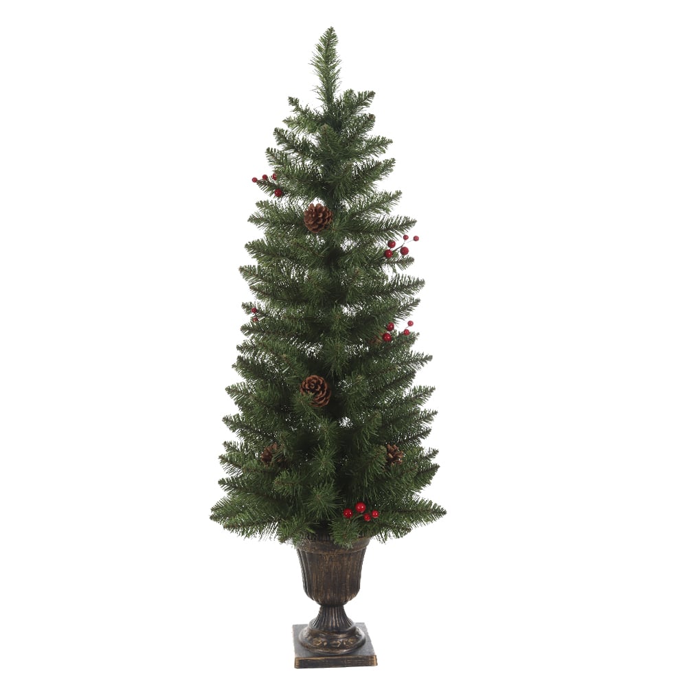 A.ARVORE NATAL BERRY PINHA 116 TIPS C/VASO (VERDE) 1,05m