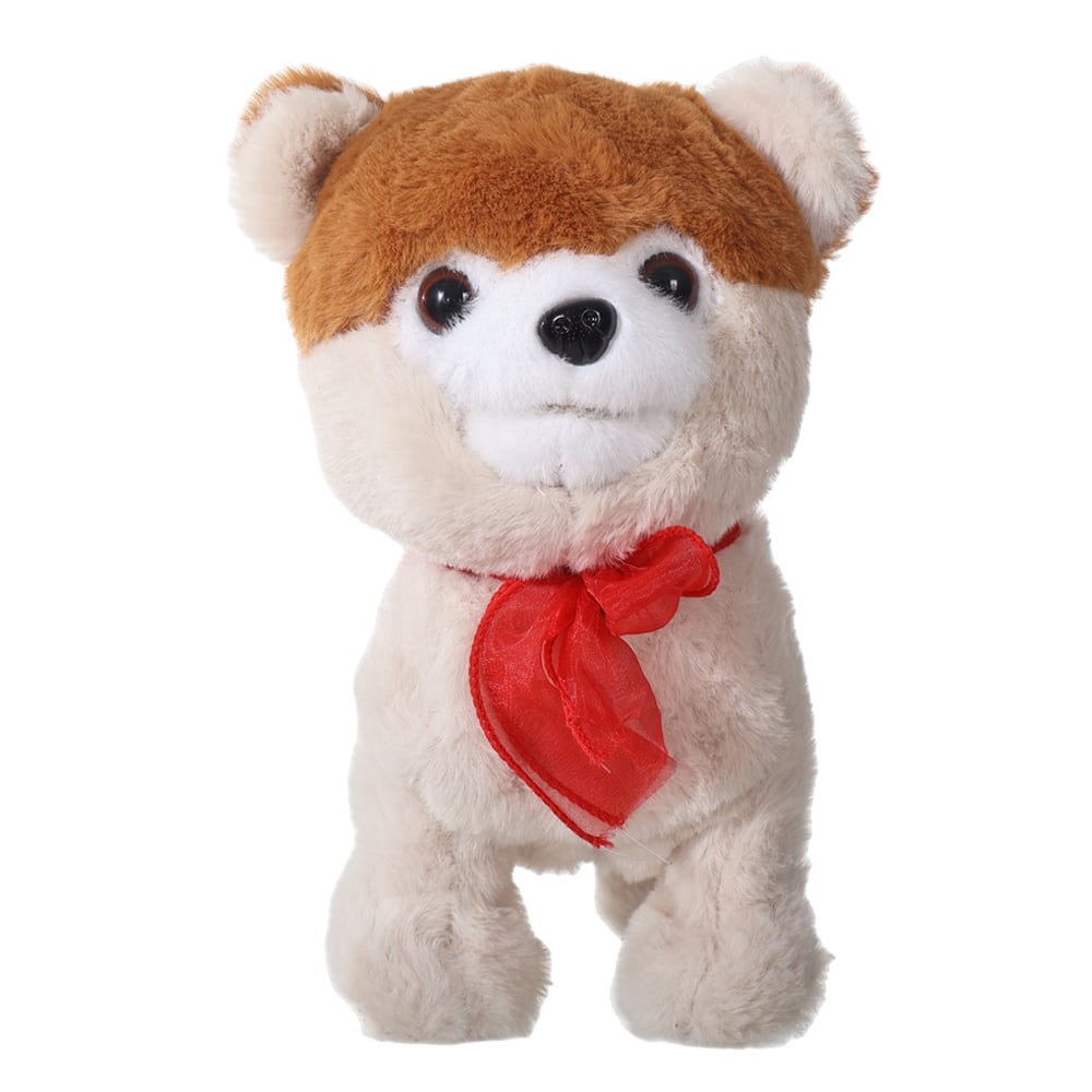 BONECO CACHORRO NATAL C/MOV E SOM (VERMELHO BEGE) 26X12cm