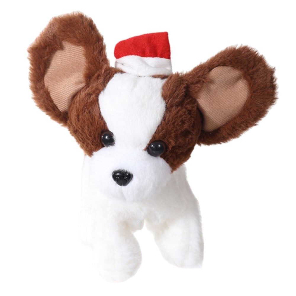 BONECO CACHORRO NATAL C/MOV E SOM (VERMELHO BEGE) 23X11cm