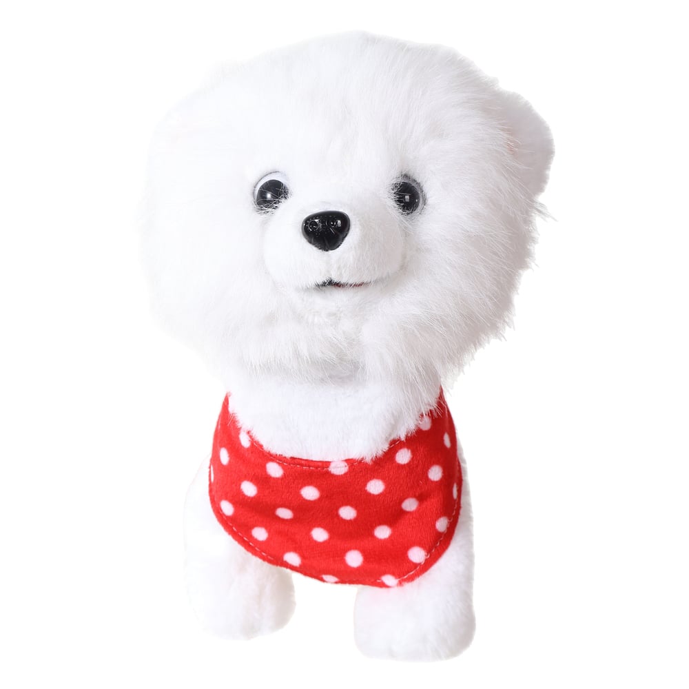BONECO CACHORRO NATAL C/MOV E SOM (VERMELHO BRANCO) 26X12cm