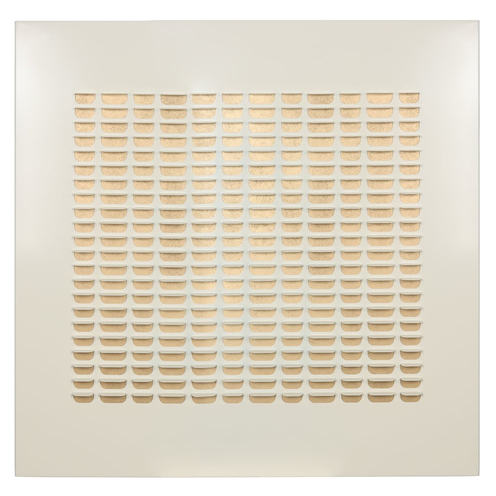 QUADRO DECOR METAL BRICKS (OFF WHITE DOURADO) 80X80X4,5cm
