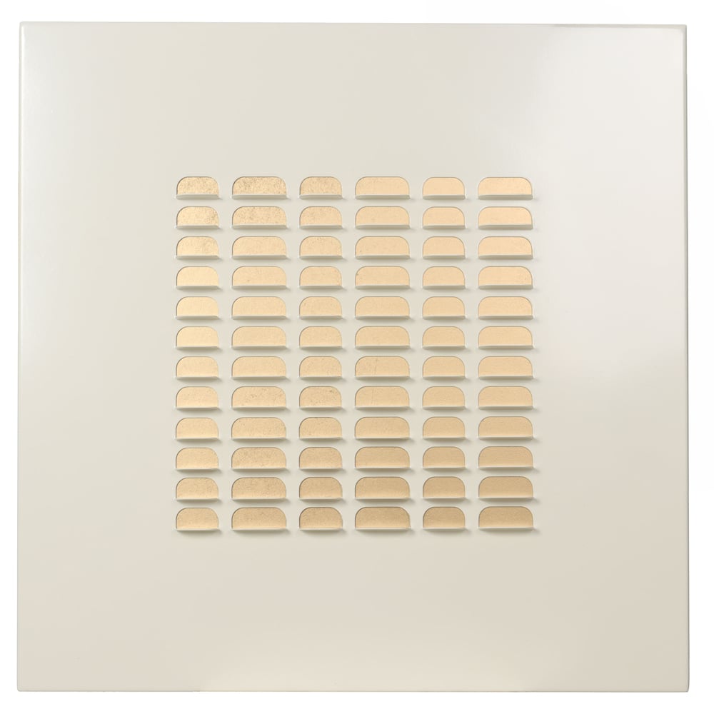QUADRO DECOR METAL BRICKS (OFF WHITE DOURADO) 54,5X55,5X3,5cm