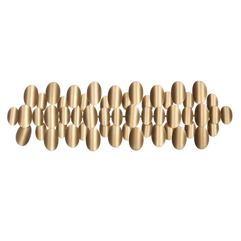 ESCULTURA DE PAREDE METAL BALLS (DOURADO) 92,5X29X4,5cm