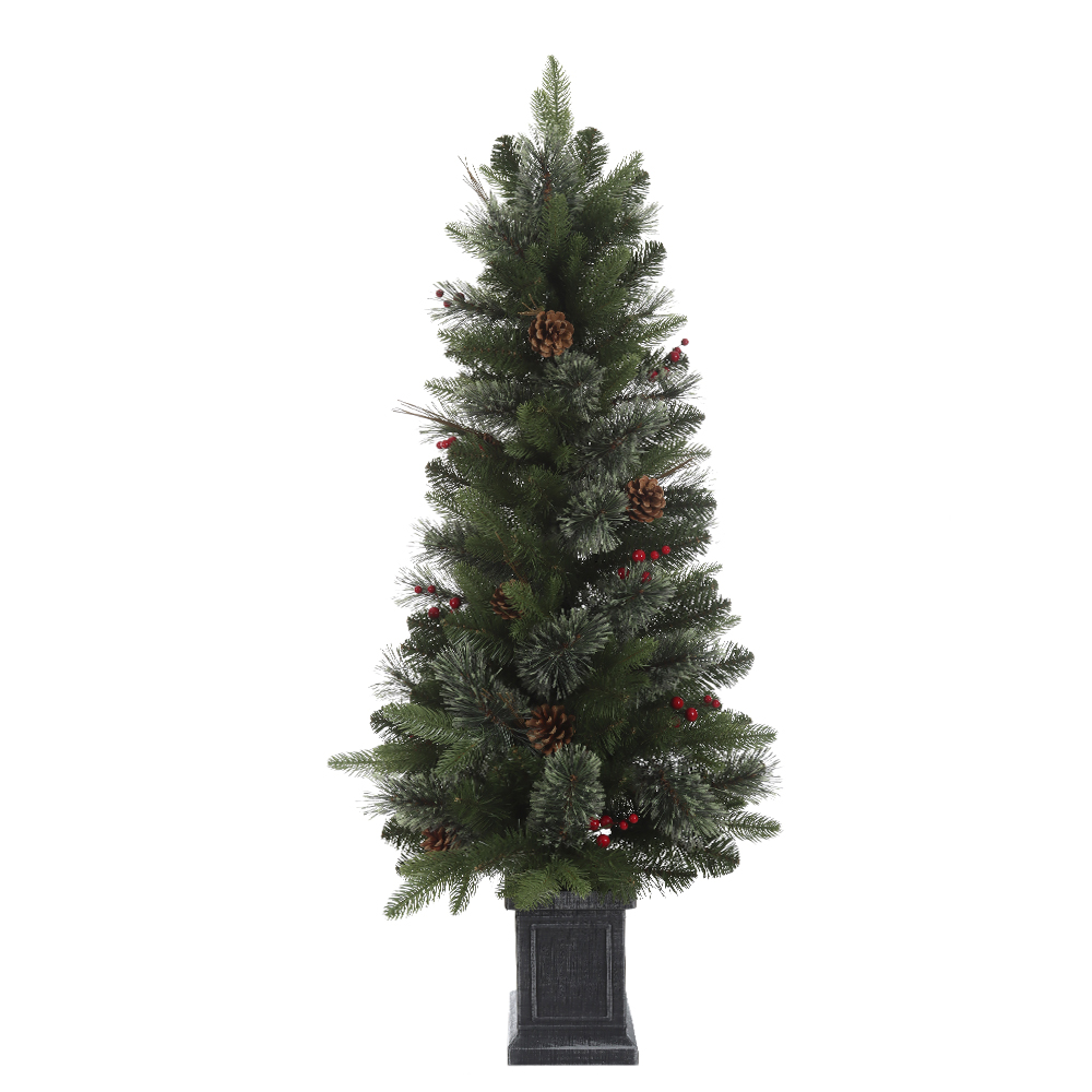 A.ARVORE NATAL BERRY 243 TIPS C/VASO (VERDE) 1,2m