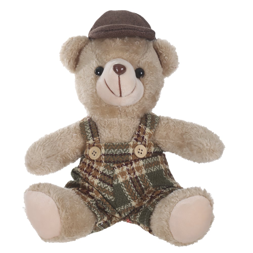 BONECO NATAL URSO MACHO DECORATIVO (VERDE MARROM) 20cm
