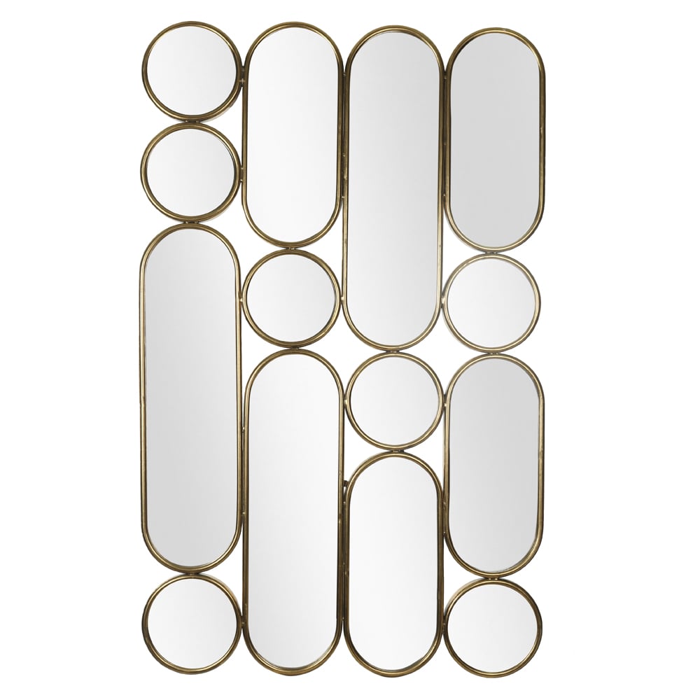 ESPELHO DECORATIVO METAL FORMS (DOURADO) 1,16mX2,5X72cm