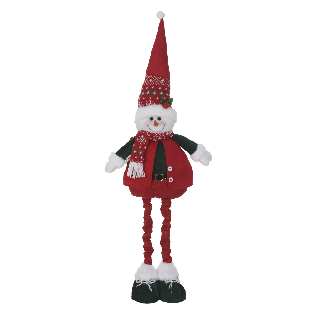 BONECO DE NEVE NATAL (VERMELHO VERDE) 88cm