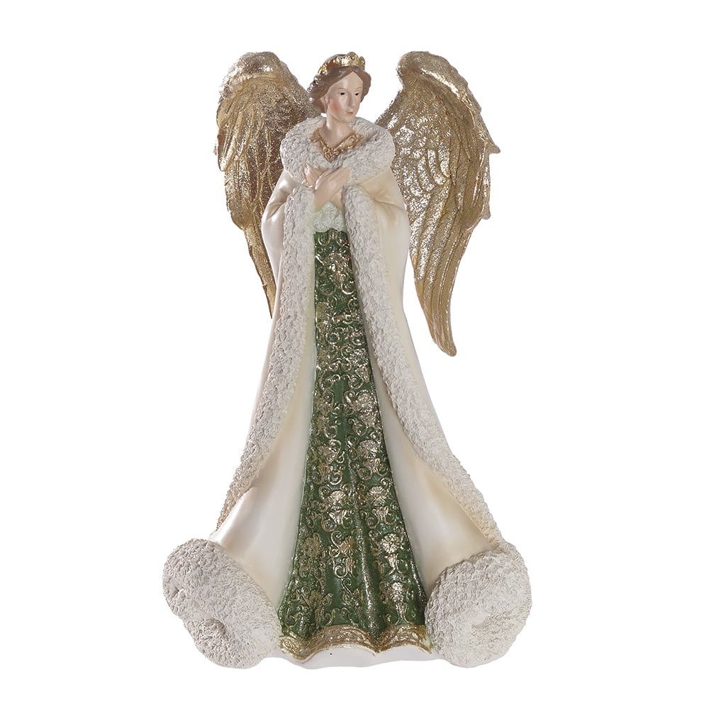 RESINA NATAL ANJO (VERDE CHAMPANHE) 25X11cm