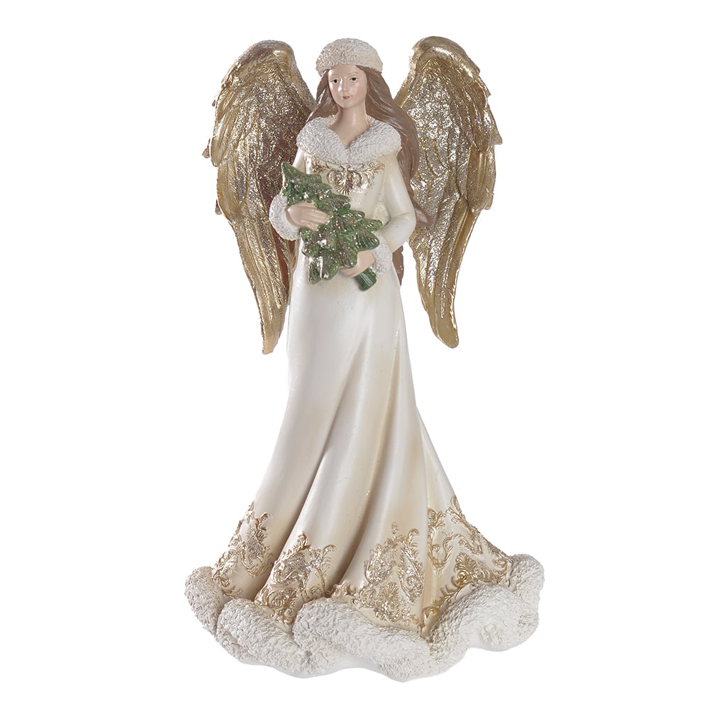 RESINA NATAL ANJO (VERDE CHAMPANHE) 25X11cm