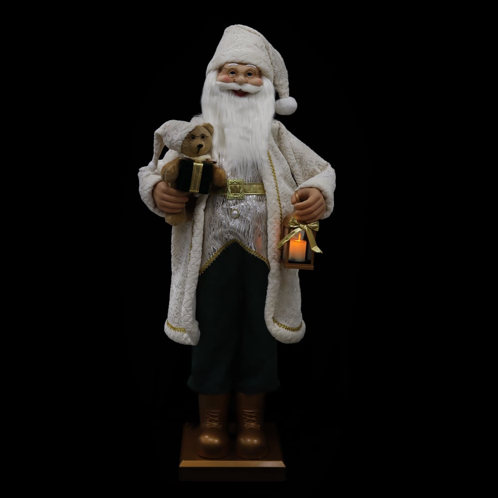 PAPAI NOEL NATAL C/MOV E SOM (VERDE DOURADO) 1,5m