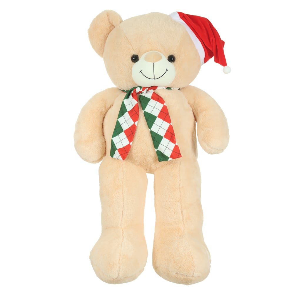 BONECO NATAL URSO DECORATIVO (VERMELHO VERDE) 1m
