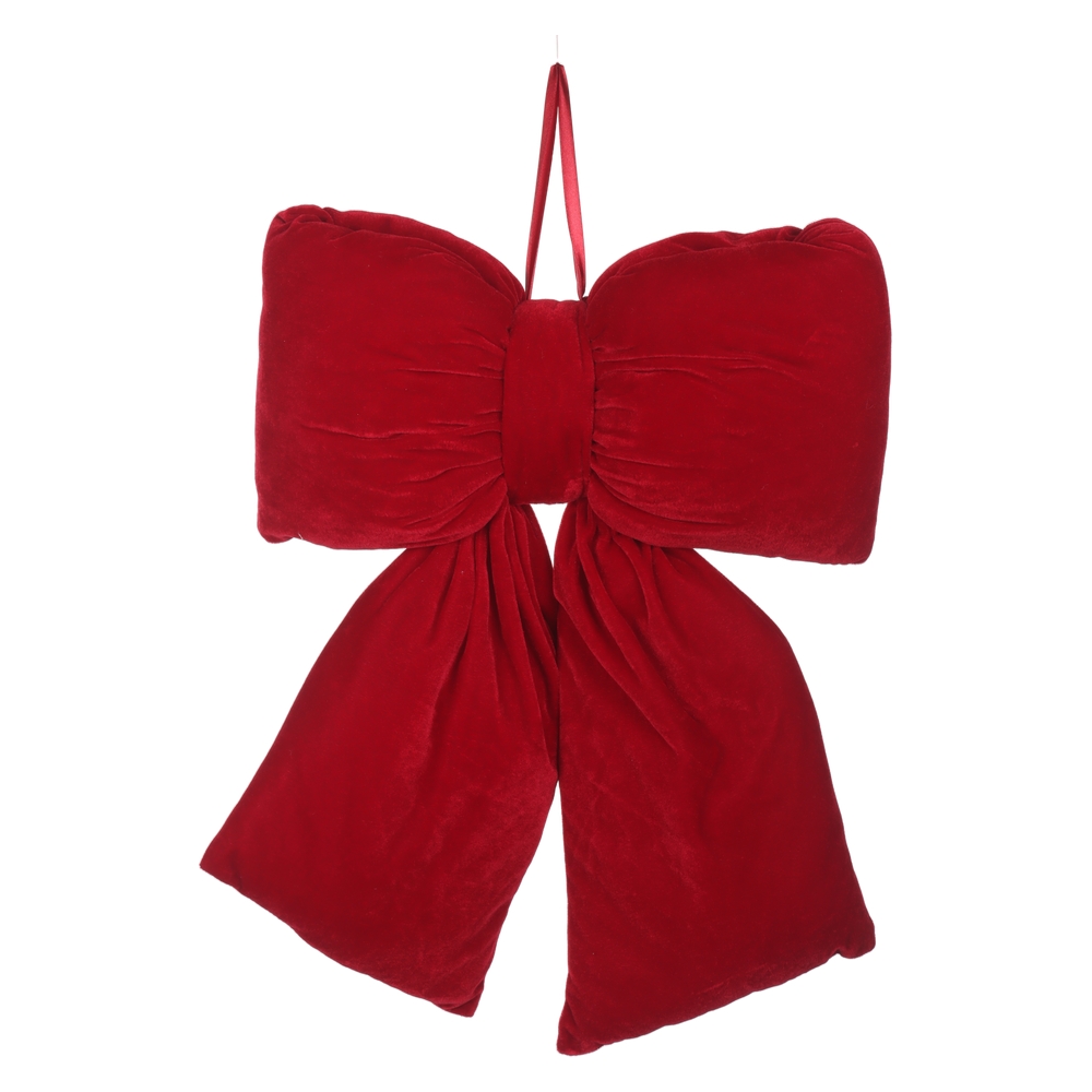 ENFEITE LACO DE NATAL (VERMELHO) 40X48X13cm