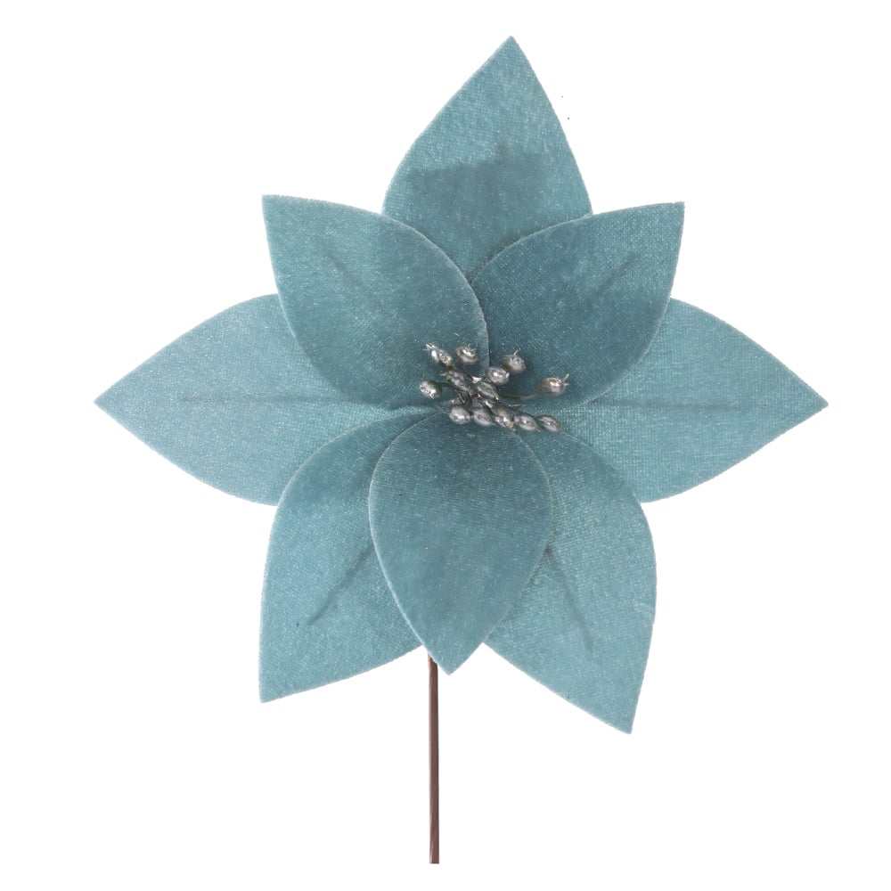 H.BICO DE PAPAGAIO NATAL AVELUDADO (AZUL CLARO) 20cm 15d 8P