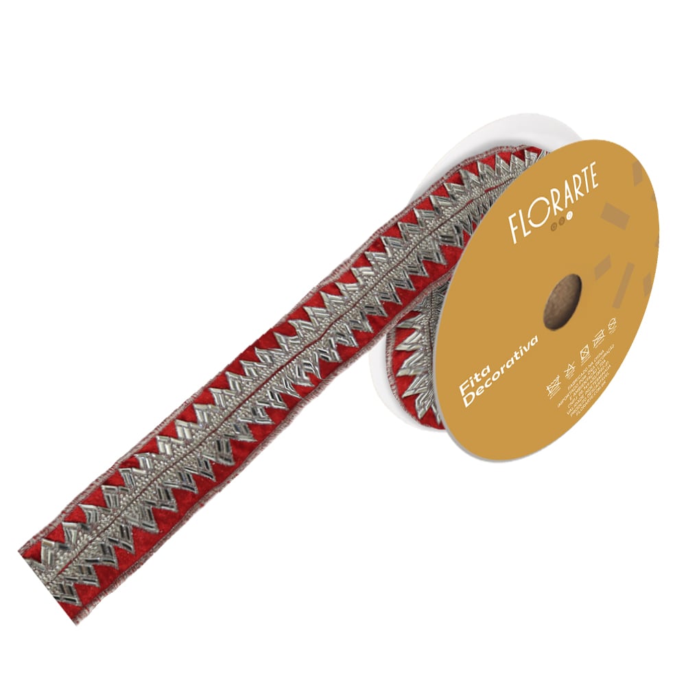 FITA ARAMADA VELUDO (VERMELHO) 3,8cmX5m