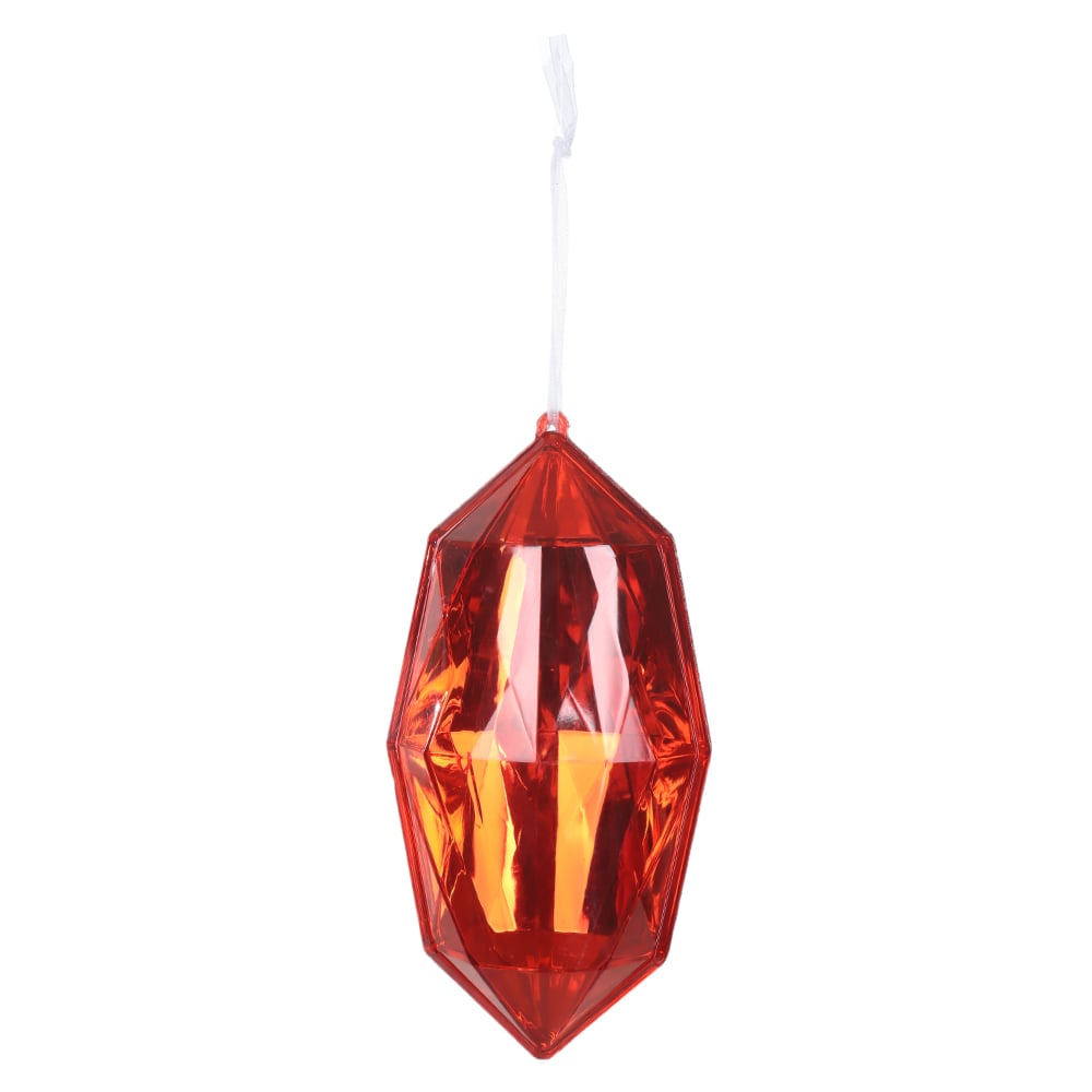 ENFEITE PENDENTE CRISTAL NATAL (VERMELHO) 20X6X8cm