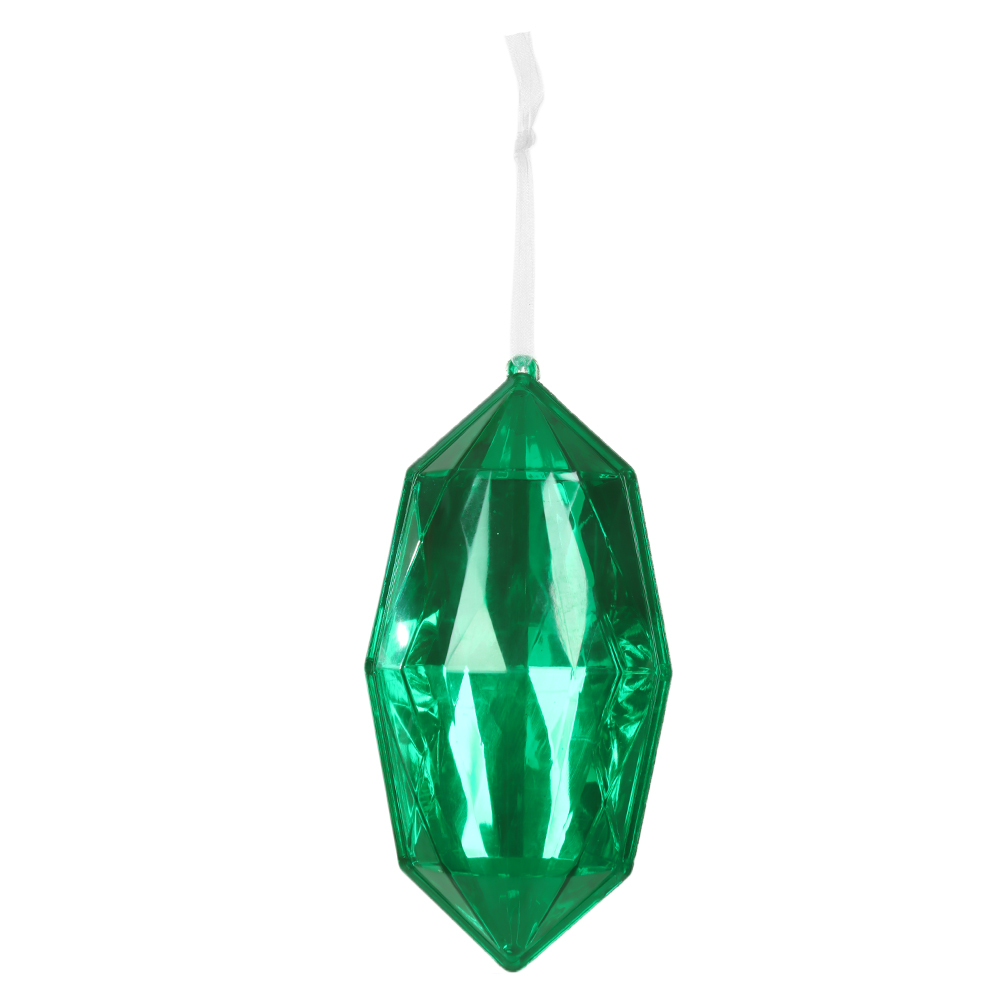 ENFEITE PENDENTE CRISTAL NATAL (VERDE) 20X6X8cm