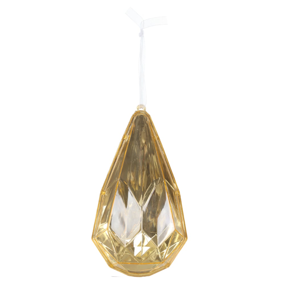ENFEITE GOTA CRISTAL NATAL (DOURADO) 17X6X9,5cm
