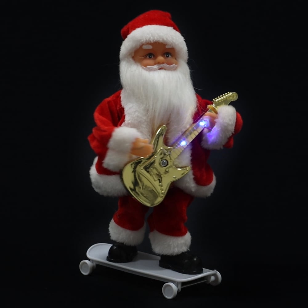 PAPAI NOEL NATAL ANIMADO C/SOM E MOV (VERMELHO BRANCO) 30X13cm