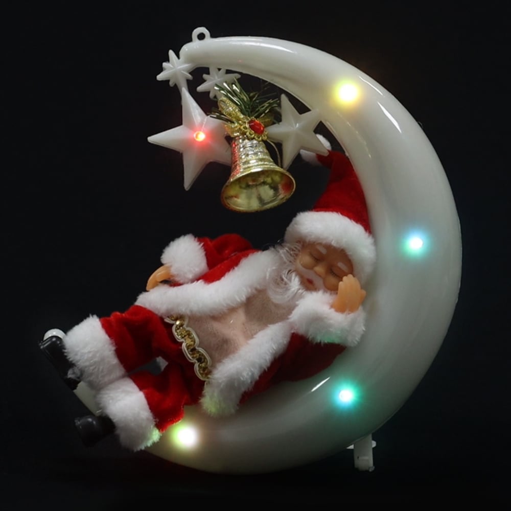 PAPAI NOEL NATAL ANIMADO C/SOM E MOV (VERMELHO BRANCO) 23X21cm