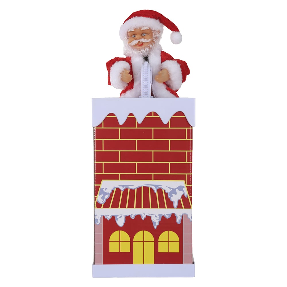 PAPAI NOEL NATAL ANIMADO C/SOM E MOV (VERMELHO BRANCO) 30cm