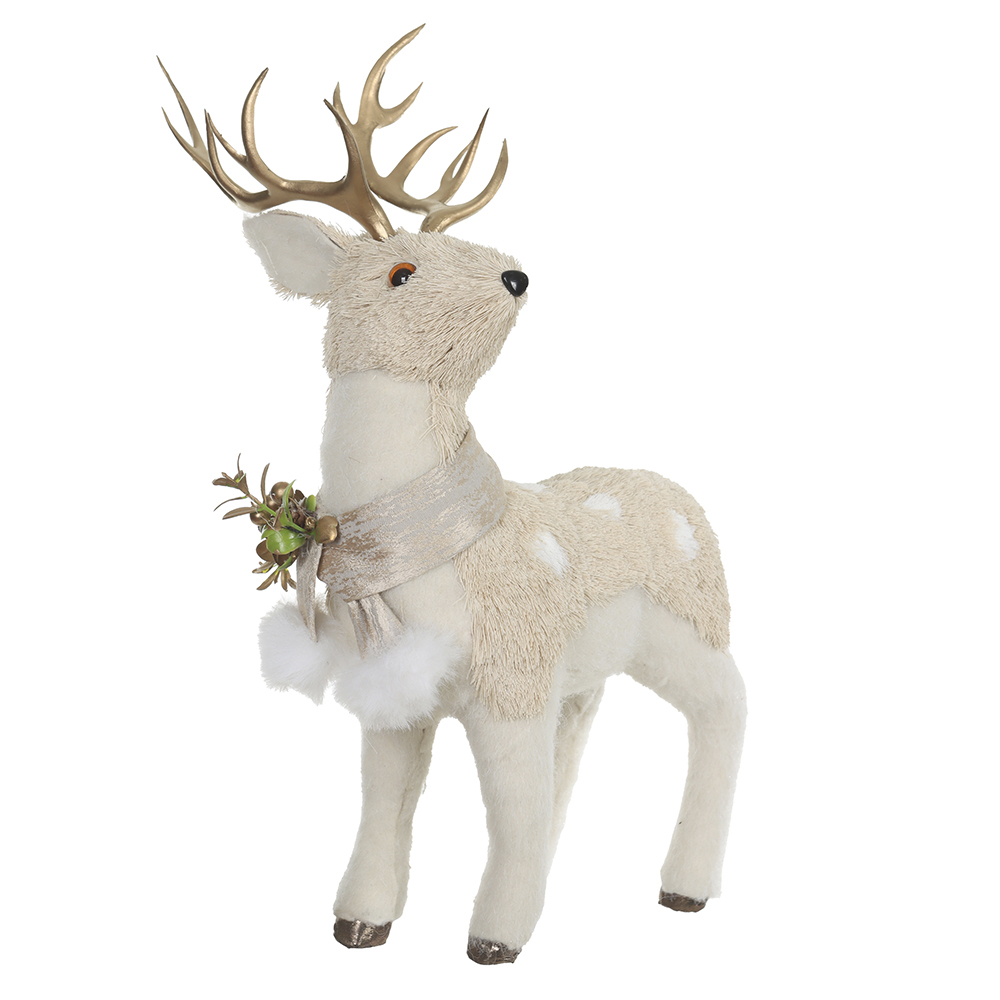 RENA NATAL EM PE SISAL (CHAMPANHE) 44X29cm
