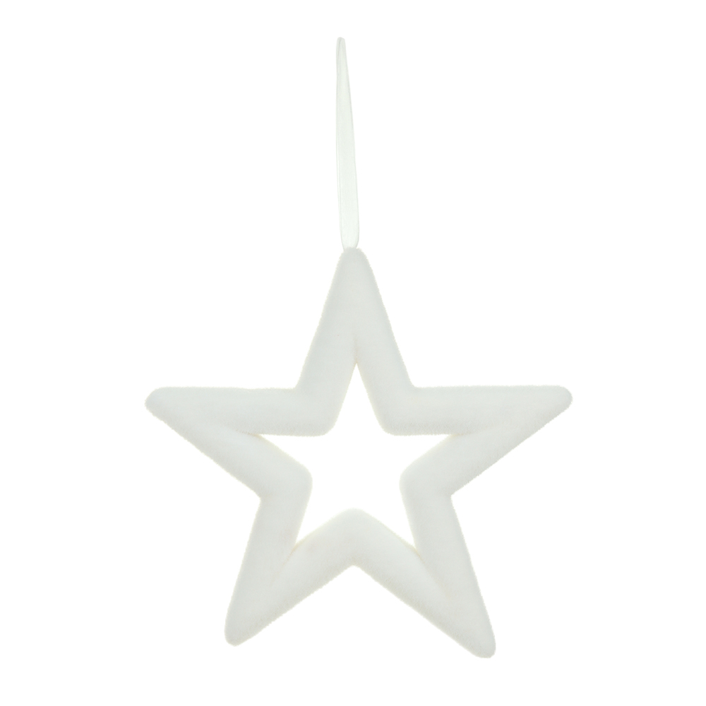 NATAL ENFEITE ESTRELAS (BRANCO) 5X42cm 42D