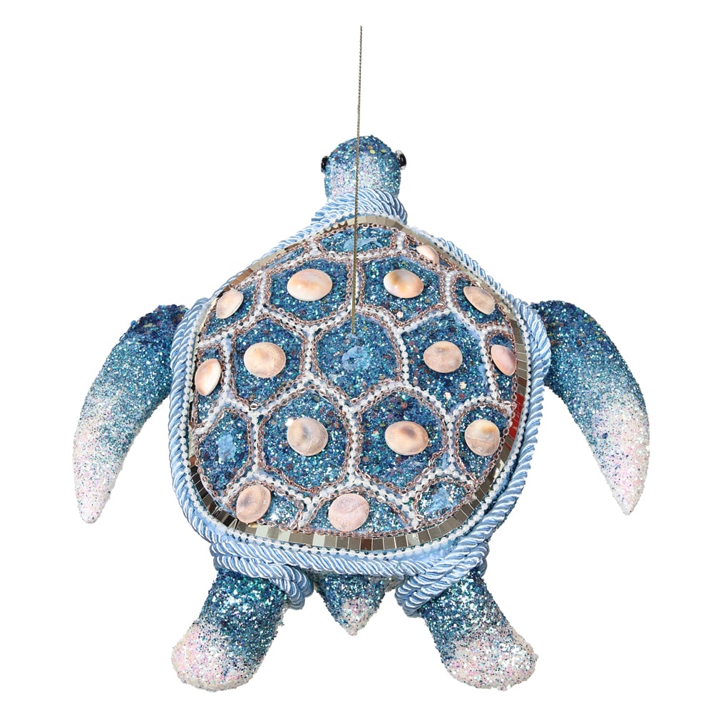 ENFEITE TARTARUGA DO MAR NATAL (AZUL) 8X28,5X30cm