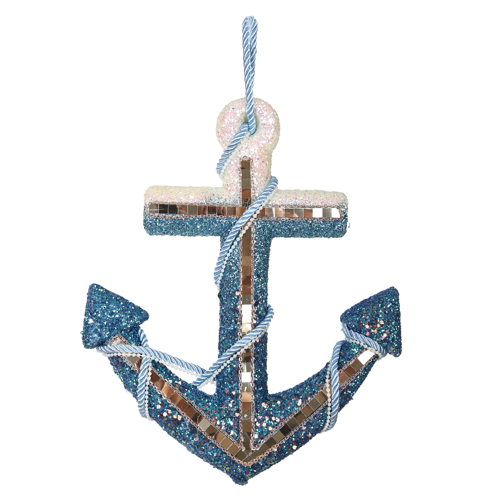ENFEITE ANCORA NATAL (AZUL) 3,5X27X32cm
