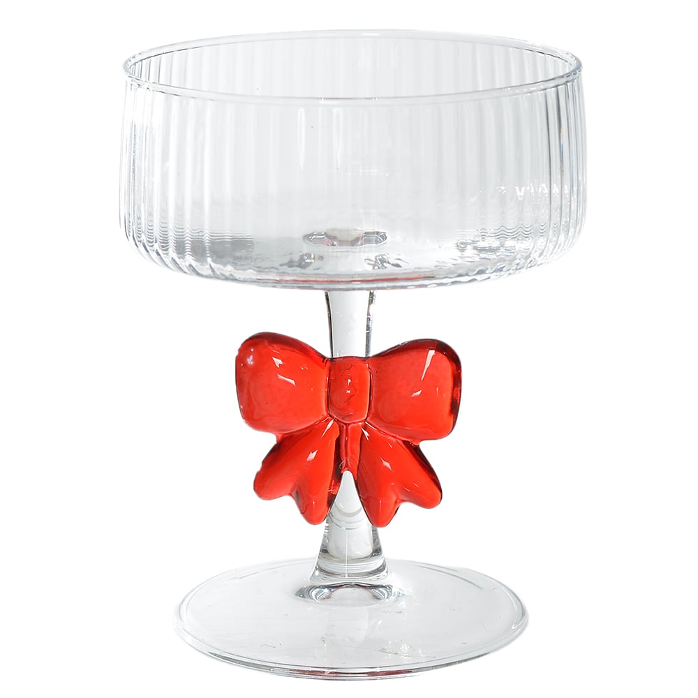 TACA VIDRO COQUETEL LACO. 250ml (VERMELHO) 12,6X10,2cm