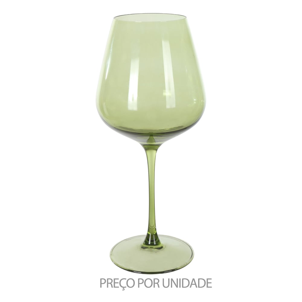 TACA VIDRO VINHO 560,00 ML 560ml (VERDE) 23X10,4cm