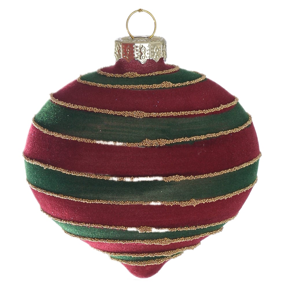 ENFEITE PENDENTE NATAL (VERDE VERMELHO) 9,5cm 8D
