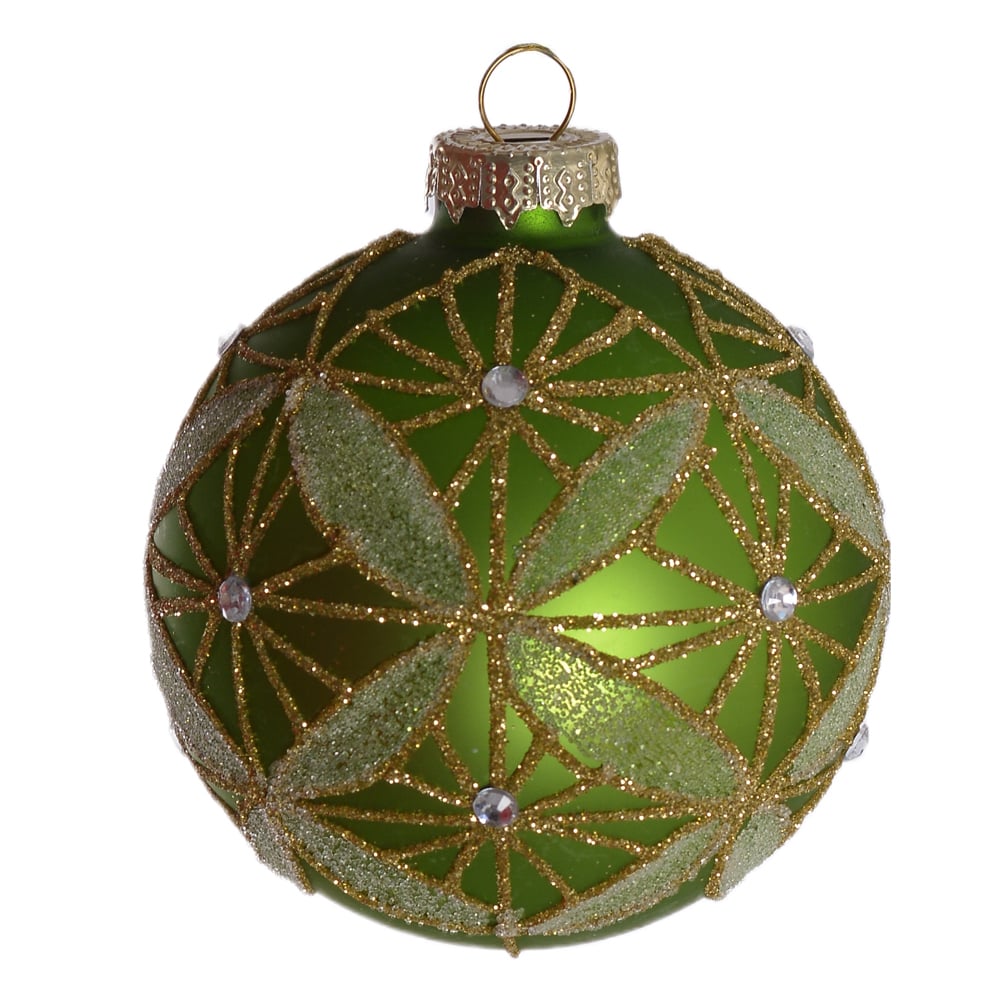 BOLAS DECORADAS NATAL (VERDE) 8D