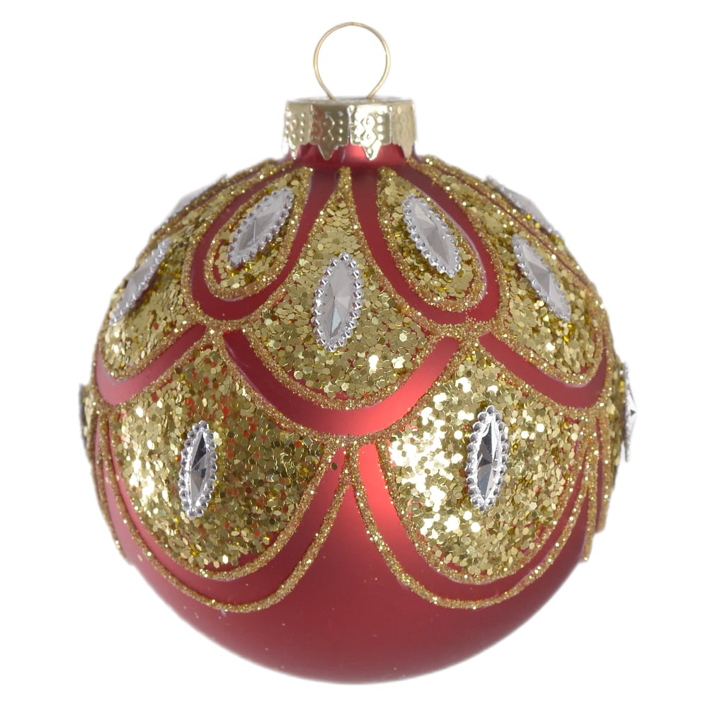 BOLAS DECORADAS NATAL (VERMELHO) 8D