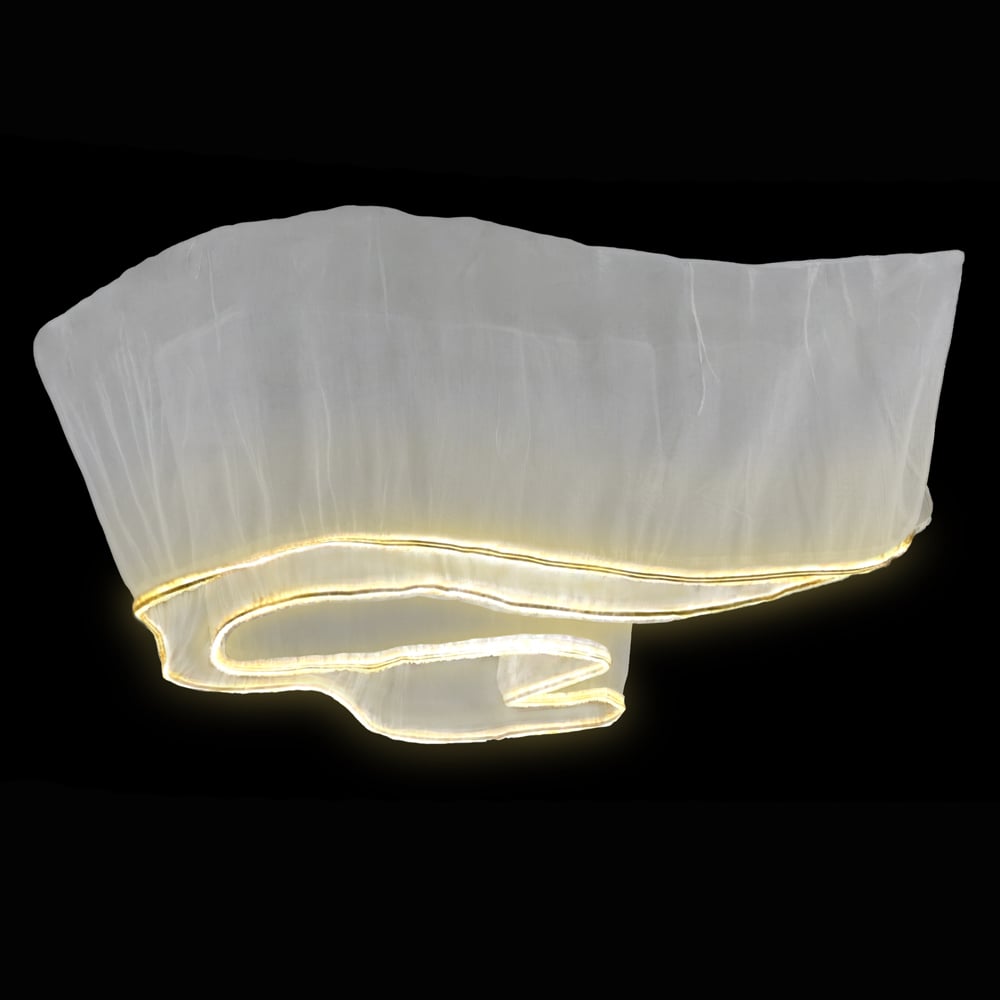 LUZ DECOR CORTINA TECIDO LED 220V (BRANCO QUENTE) 70cmX10m
