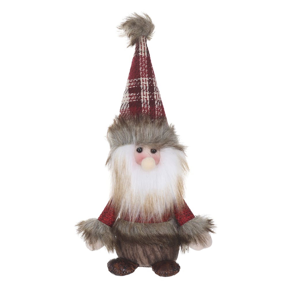 BONECO NATAL PAPAI NOEL (MARROM VERMELHO) 22cm