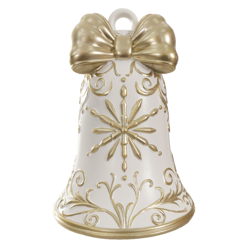 RESINA NATAL SINO DECORATIVO (DOURADO BRANCO) 20X14,5cm