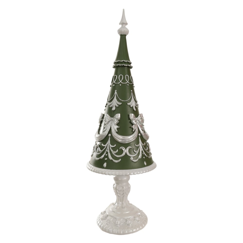 RESINA NATAL ARVORE DECORATIVA (VERDE PEROLA) 37,5X12cm