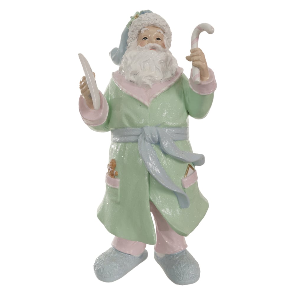 RESINA NATAL PAPAI NOEL PIJAMA (COLORIDO) 34,5X16cm