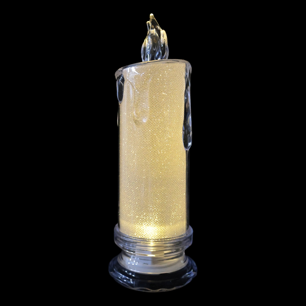 VELA LED A BATERIA (TRANSPARENTE) 18cm 6,5D