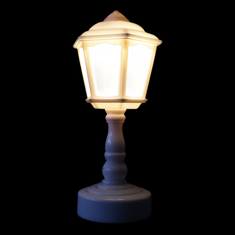 MINI POSTE LED A BATERIA (BRANCO QUENTE) 14cm 6,5D