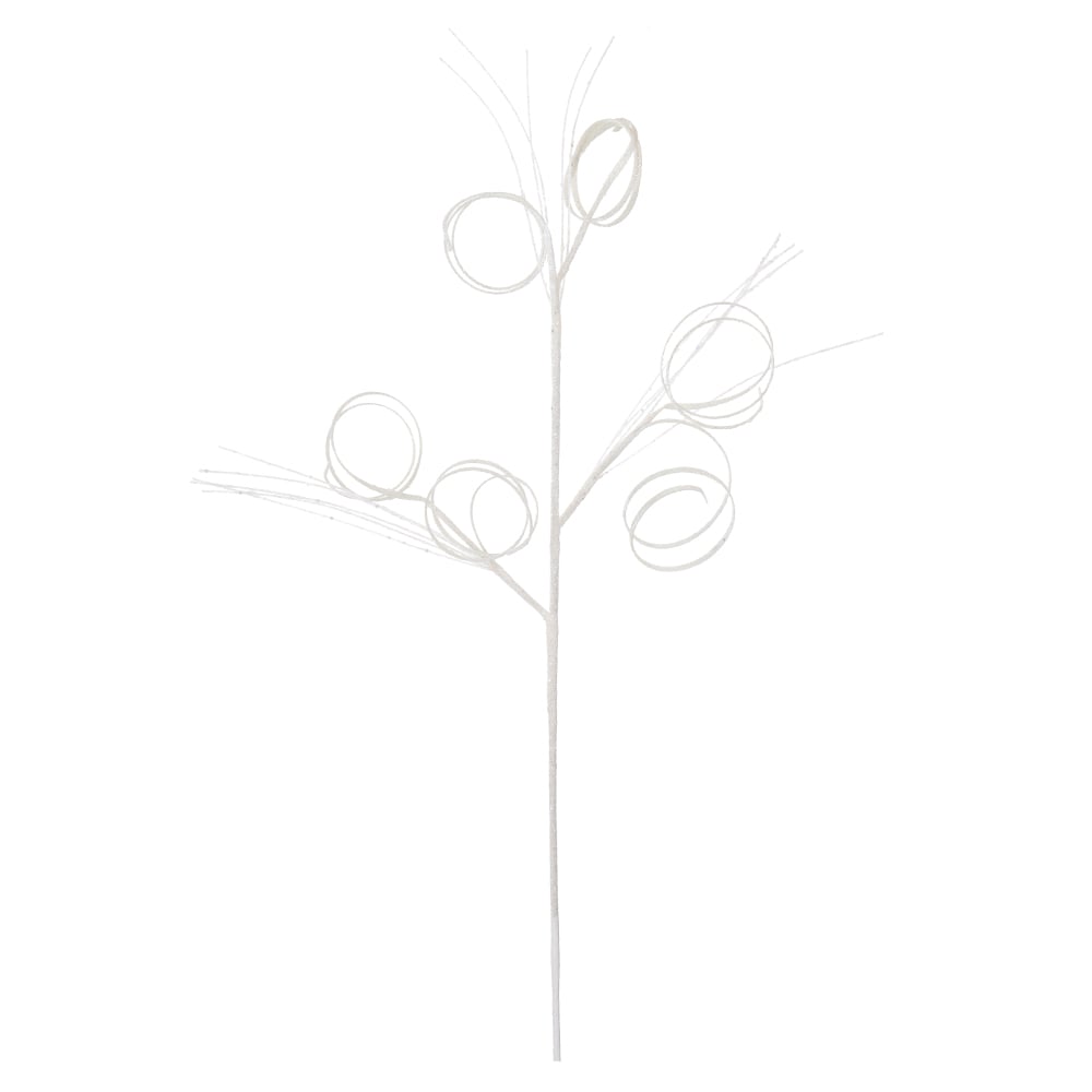 C.ESPIRAL. NATAL C/GLITTER (BRANCO) 72cm