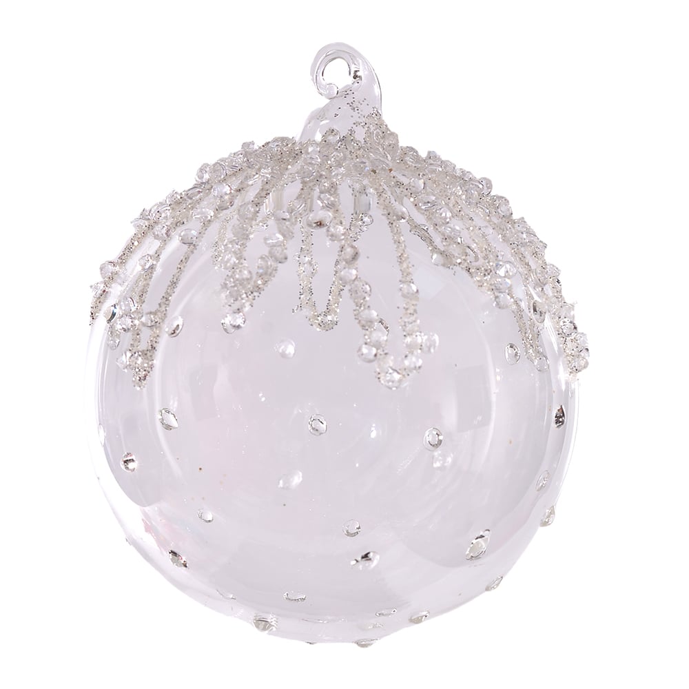 BOLAS DECORADAS VIDRO BOROSSILICATO NATAL (transparente) 10D