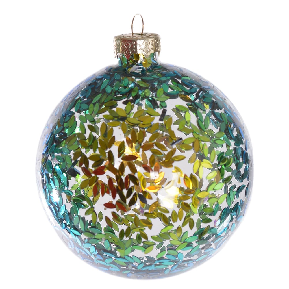 BOLAS DECORADAS VIDRO BOROSSILICATO NATAL (verde) 8D