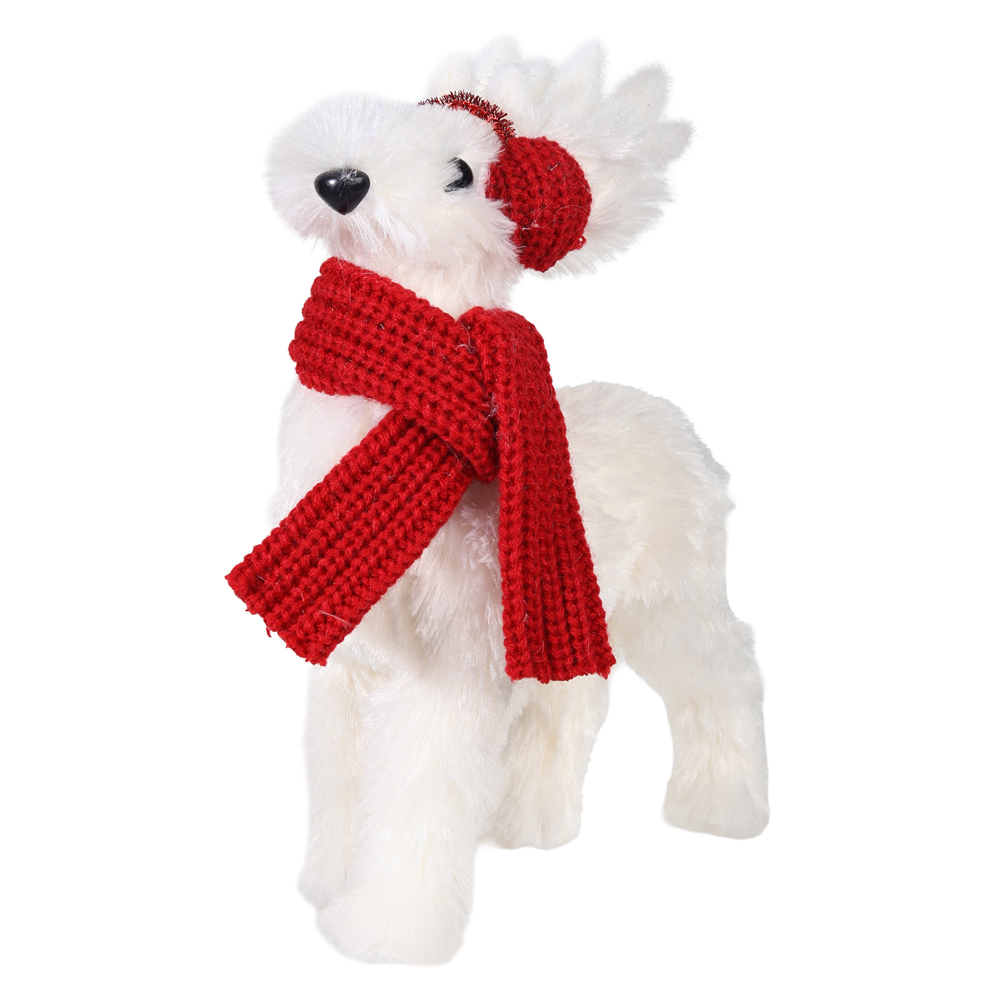 RENA NATAL EM PE (VERMELHO BRANCO) 28X18cm