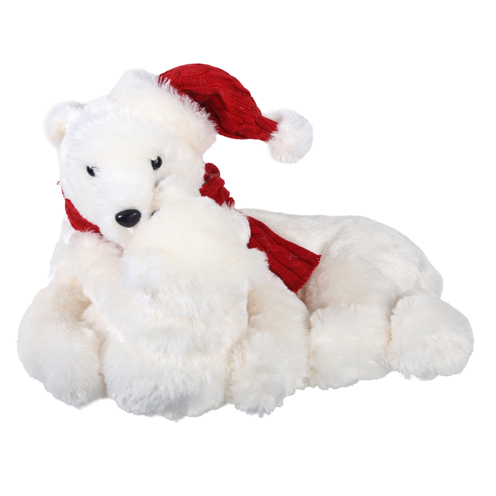 NATAL URSO C/FILHOTE (VERMELHO BRANCO) 27X46cm
