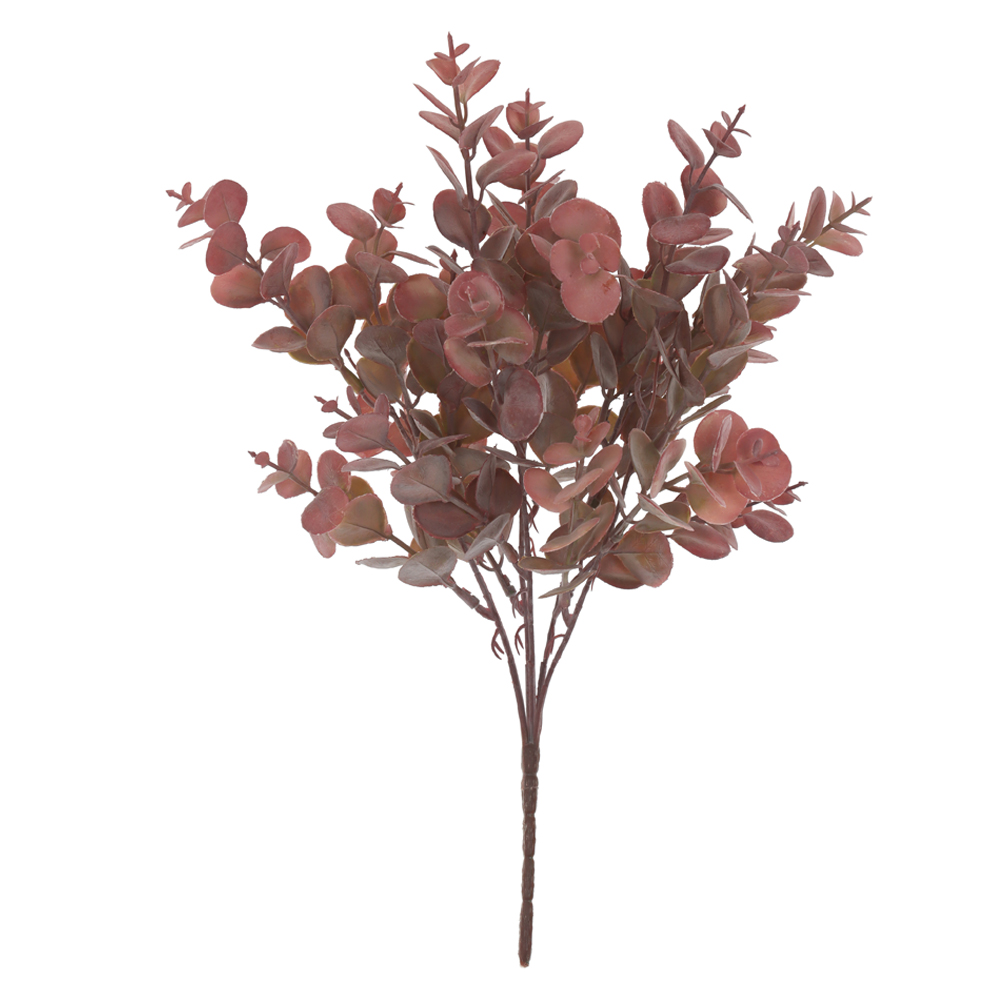 F.EUCALIPTO C/PRINT PLASTICO X20 (MARSALA OUTONO) 37cm