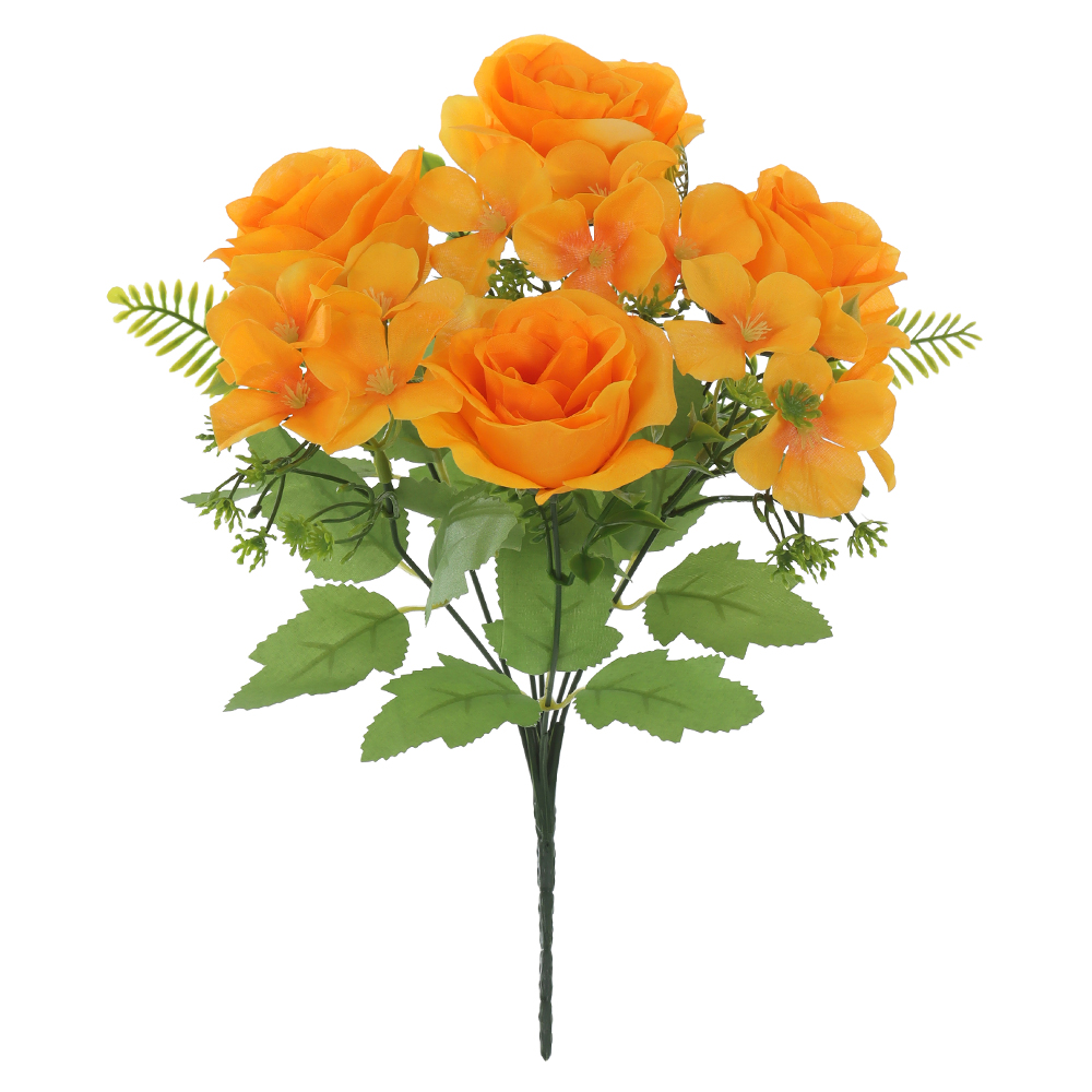B.ROSA HORTENSIA X7 (LARANJA) 30cm