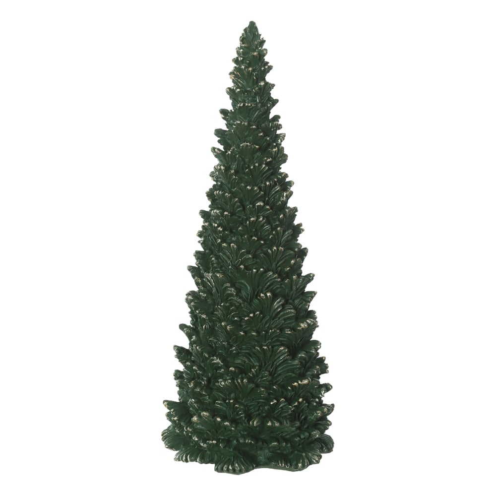 RESINA NATAL ARVORE DECORATIVA (VERDE DOURADO) 31,5X13cm